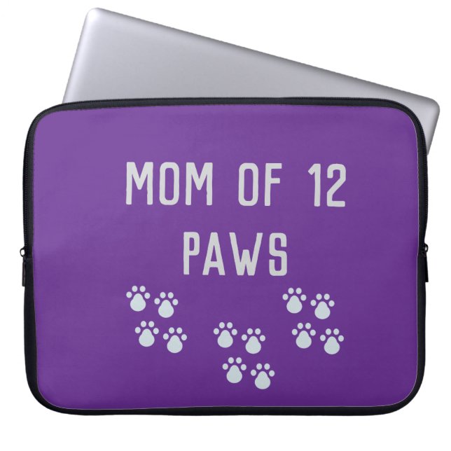 Mamma till 12 tassar laptop fodral (Framsidan)