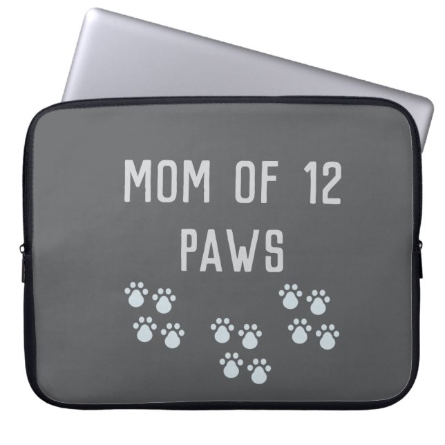 Mamma till 12 tassar laptop fodral (Framsidan)
