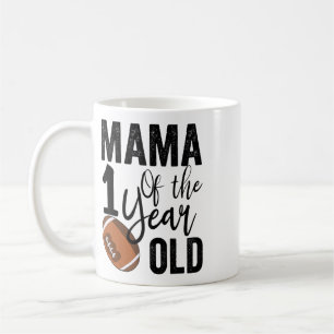 Mamma till 1-åring Footll 1st Year Down Födelsedag Kaffemugg