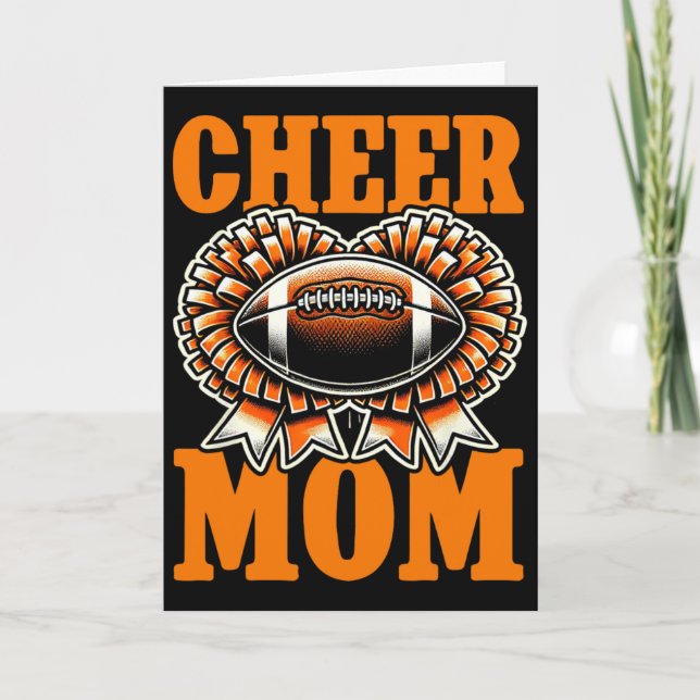 Mamma till båda fotbolls Cheerleading Cheer Mamma  Kort (Framsida)