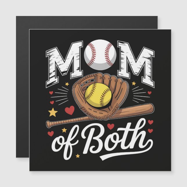 Mamma till båda Game Day Baseboll Softboll  (Fram/baksida)