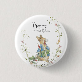 Mamma till be-Peter Rabbit Wildblomma WatercolButt Knapp