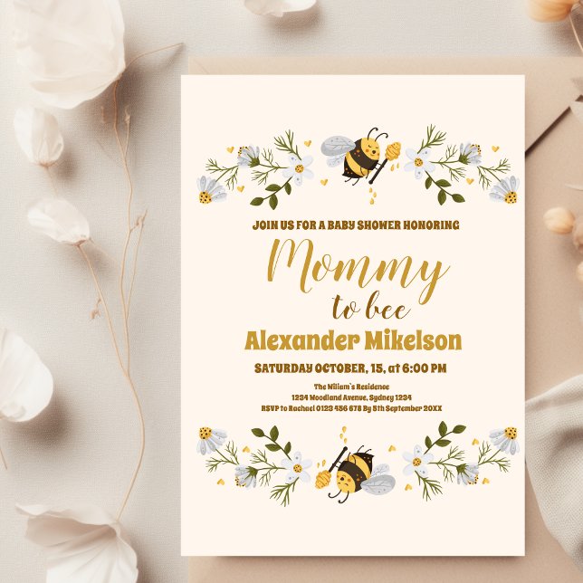 Mamma till bebis baby shower inbjudningar (Skapare uppladdad)