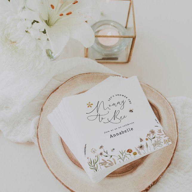 Mamma till bebisdusch för vilda blommor pappersservett (Skapare uppladdad)