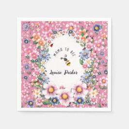Mamma till Bee Baby Shower Inbjudan Pappersservett