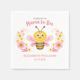 Mamma till Bee Baby Shower Napkins Pappersservett