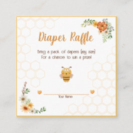 Mamma till Bee Baby Shower Raffle Tilläggskort