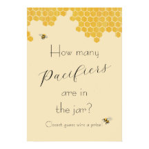 Mamma till Bee Baby Shower Spel Affisch