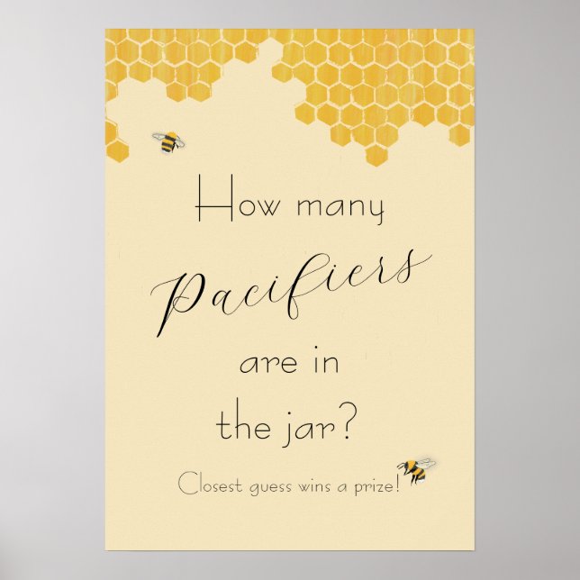 Mamma till Bee Baby Shower Spel Affisch (Framsidan)