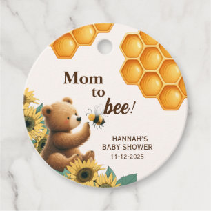 Mamma till Bee Barly Wait Baby Shower Gåvor Etiketter