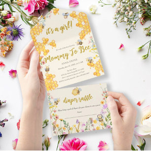 Mamma till Bee Blommig Honungsbi Flicka Barnkalas