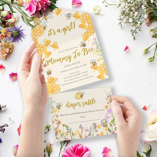 Mamma till Bee Blommig Honungsbi Flicka Barnkalas (Skapare uppladdad)