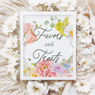 Mamma till Bee   Blommigt Vattenfärgsbabyskor Poster