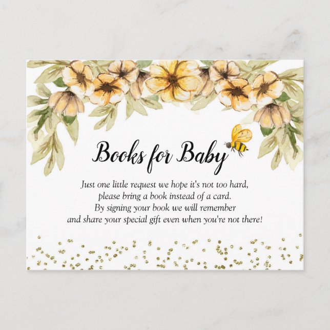 Mamma till Bee Bokar för Baby-kort Inbjudan Vykort (Framsida)