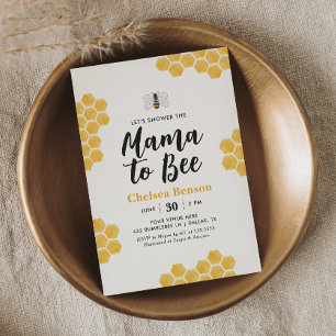Mamma till Bee Bumblebee Baby Shower Inbjudningar