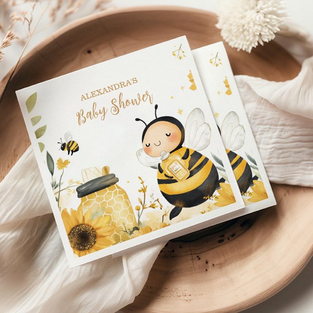 Mamma till Bee Floral  Barnkalas Pappersservett (Skapare uppladdad)