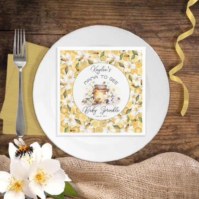Mamma till Bee Flowers och Bees Honung Baby Sprink Pappersservett (Skapare uppladdad)