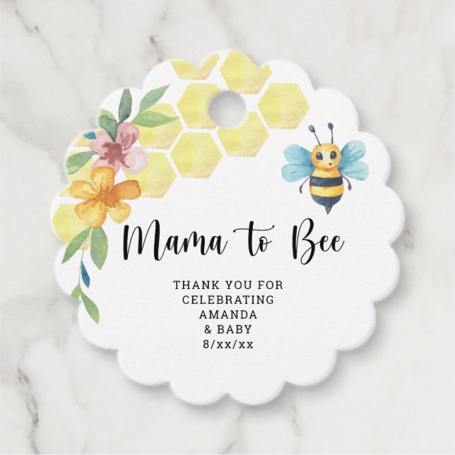 Mamma till Bee Gåvor Etiketter (Framsida)