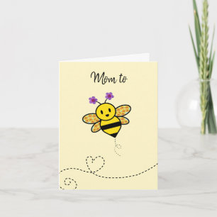 Mamma till Bee-Grattisar på ditt nyhetskort lyckli Kort