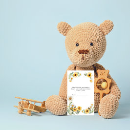 Mamma till Bee Gula blommor Bumblebee Diaper Raffl Tilläggskort
