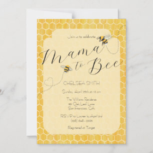 Mamma till Bee Honeybee Baby Shower Magnetisk Inbjudningskort