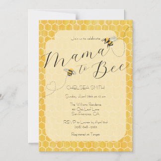 Mamma till Bee Honeybee Baby Shower Magnetisk Inbjudningskort