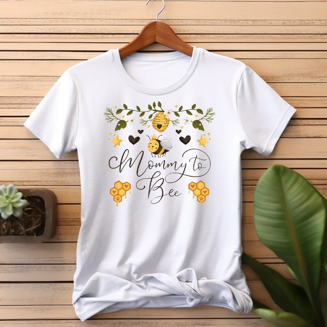 Mamma till Bee Honeycomb Bumblebee Baby Shower T Shirt (Skapare uppladdad)