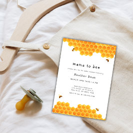 Mamma till Bee Honung Bumblebee Baby Shower Inbjudningar