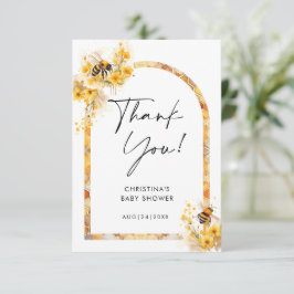 Mamma till Bee Honung WildblommBaby Shower Tack Kort