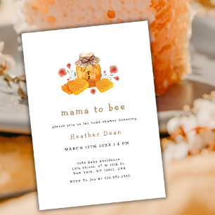 Mamma till Bee Little Wildblommhoney Baby Shower Inbjudningar