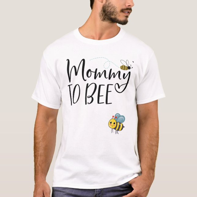 Mamma till Bee Lycklig Vår Bumblebee Mors dag F T Shirt (Framsida)