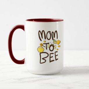 Mamma till Bee med tecknad dekoration Mugg