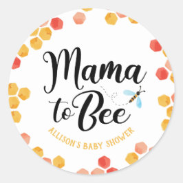 Mamma till BEE Pappra Tallrikar Runt Klistermärke