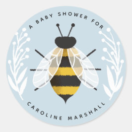 Mamma till Bee Pojke Shower Sticker Runt Klistermärke