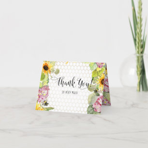 Mamma till Bee Solros Rosa Hydrangeas Tack Kort