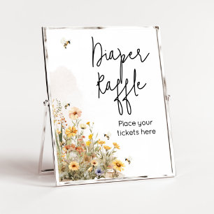 Mamma till Bee WildblomBaby Shower Diaper Raffle Poster