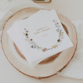 Mamma till Bee WildblomBaby Shower Pappersservett