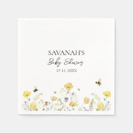 Mamma till Bee WildblomBaby Shower Pappersservett