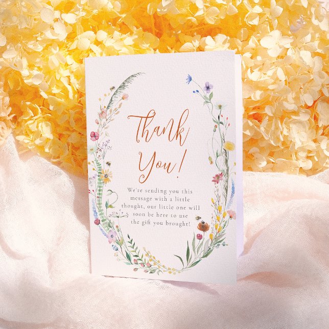 Mamma till Bee WildblomBoho Girl Baby Shower Tack Kort (Skapare uppladdad)