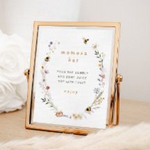 Mamma till Bee Wildblommomosa Pub-tecken