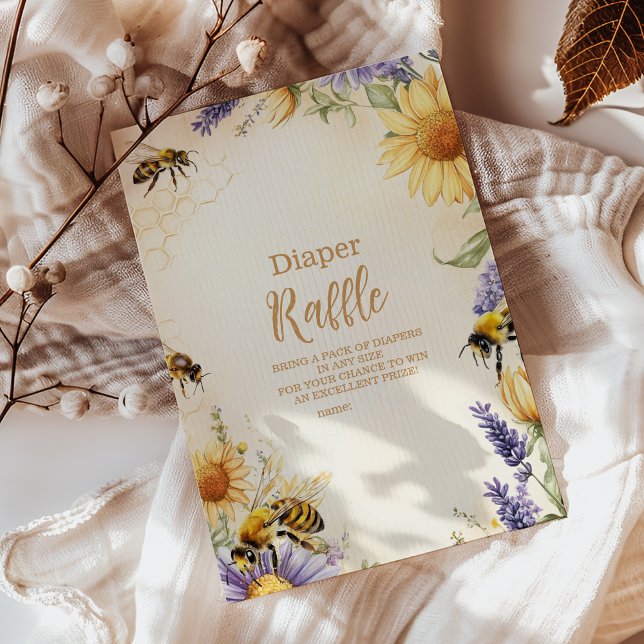 Mamma till Bee Wildblommor Diapper Raffle Tilläggskort (Skapare uppladdad)