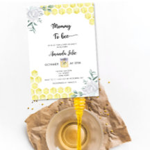 Mamma till bi baby shower inbjudan