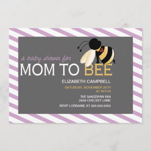 Mamma-till-BI baby showerinbjudan - sjaskig orchid Inbjudningar