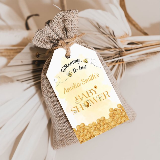 Mamma till bi Bebis firande Presentetikett (Skapare uppladdad)