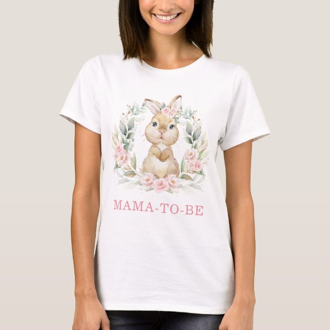 Mamma till Bunny Rabbit Flicka Shower Gift T Shirt (Framsida)