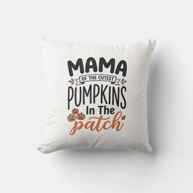 Mamma till de sötaste pumporna Höst T-shirt design Kudde (Framsida)