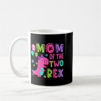 Mamma till de två Rex 2-års födelsedag pojke dinos Kaffemugg