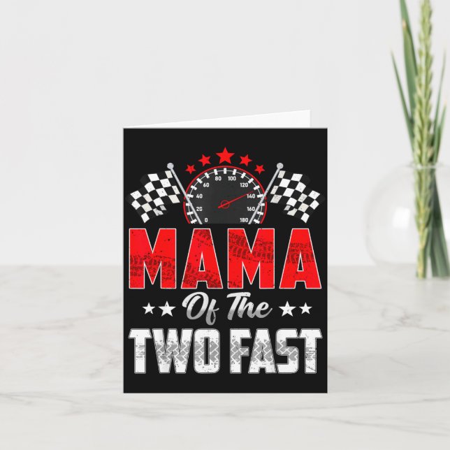 Mamma till de två snabba 2-års födelsedagsracingbi kort (Framsida)