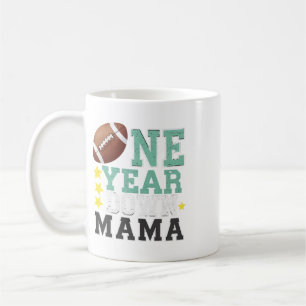 Mamma till den 1 år gamla Footll 1st Year Down Föd Kaffemugg