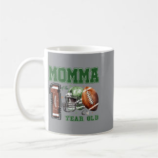 Mamma till den 1-årige fotbollsentusiasten 1:a kaffemugg